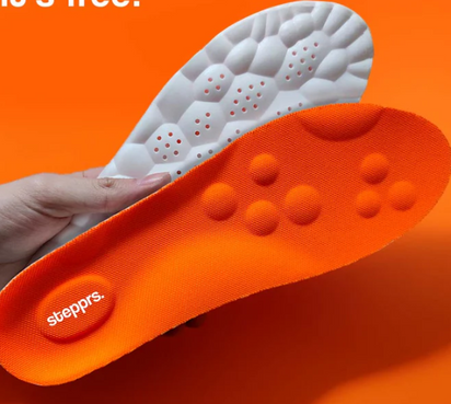 4D Latex Sport Insoles High Elastic Arch Support Shoe Pads Anti-Shock Deodorant Cushion Inserts