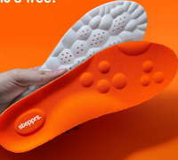 4D Latex Sport Insoles High Elastic Arch Support Shoe Pads Anti-Shock Deodorant Cushion Inserts