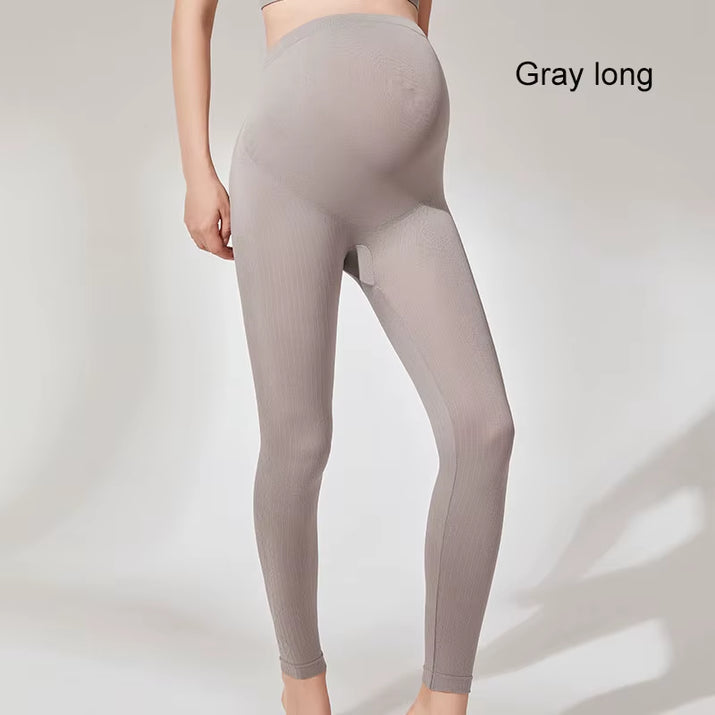 Elastic High Waist Maternity Leggings Skinny for Pregnant Women Belly Support Postpartum Leggins Body Shaper Fitness Trousers