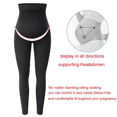 Elastic High Waist Maternity Leggings Skinny for Pregnant Women Belly Support Postpartum Leggins Body Shaper Fitness Trousers