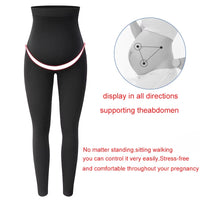 Elastic High Waist Maternity Leggings Skinny for Pregnant Women Belly Support Postpartum Leggins Body Shaper Fitness Trousers