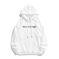 Kangaroo Pocket Drawstring Printed Hoodie