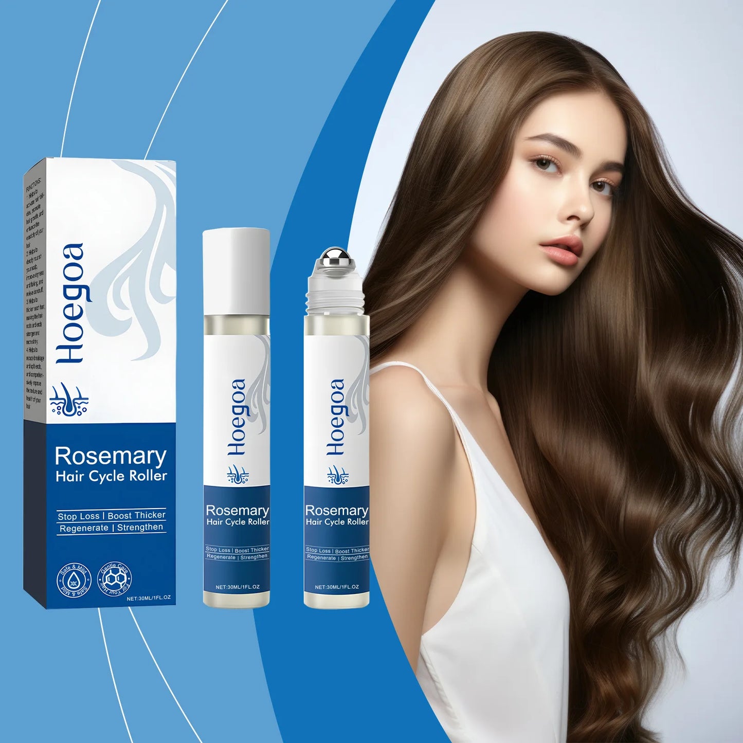 25Ml Hair Growth Essence Oil for Hair Care, Scalp Nourishment & Frizz Control 3% Rosemary Hair Serum