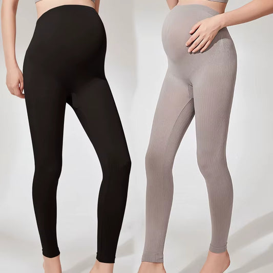 Elastic High Waist Maternity Leggings Skinny for Pregnant Women Belly Support Postpartum Leggins Body Shaper Fitness Trousers